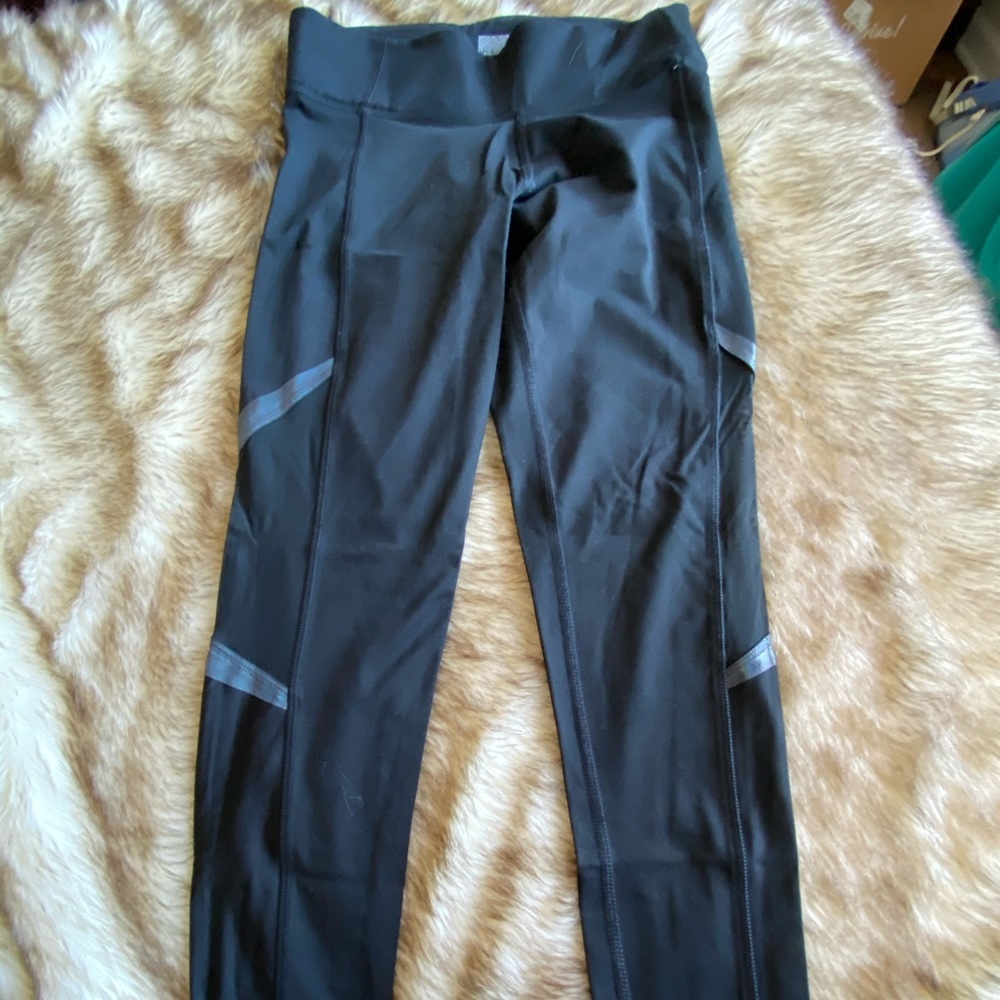 Pink Sheer Cutout Shiny Leggings